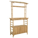 Udendørs barbord Naturfarvet 110 x 50 x 210 cm Bambus