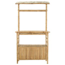 Udendørs barbord Naturfarvet 110 x 50 x 210 cm Bambus