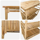 Udendørs barbord Naturfarvet 110 x 50 x 105 cm Bambus