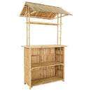 Udendørs barbord Naturfarvet 115 x 95 x 214 cm Bambus