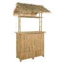 Udendørs barbord Naturfarvet 115 x 95 x 215 cm Bambus