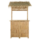 Udendørs barbord Naturfarvet 115 x 95 x 215 cm Bambus