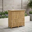 Udendørs barbord Naturfarvet 115 x 55 x 105 cm Bambus