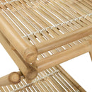 Serveringsvogn med hjul Naturfarvet 79 x 67,5 x 84 cm Bambus