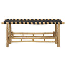 Havebænk 110 x 38 x 40 cm Bambus Naturfarvet Rektangulær
