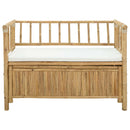 Have opbevaringsbænk 110 x 47 x 80 cm Bambus Naturfarvet