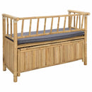 Have opbevaringsbænk 110 x 47 x 80 cm Bambus Naturfarvet