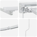 Manuel markise-ramme med LED-lys Hvid 2,5 x 2 m Aluminium