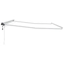 Manuel markise-ramme med LED-lys Hvid 5 × 3,5 m Aluminium