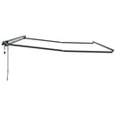 Manuel markise-ramme med LED-lys Antracit 4 x 2 m Aluminium
