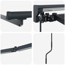 Manuel markise-ramme med LED-lys Antracit 3 x 2,5 m Aluminium