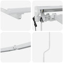 Elektrisk Markisedugramme med LED Hvid 3 x 2 m Aluminium