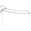 Elektrisk Markisedugramme med LED Hvid 3 x 2,5 m Aluminium