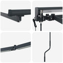 Elektrisk Markisedugramme med LED Antracit 4 × 3 m Aluminium