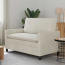 Sofa Cremefarvet 126 x 81 x 87,5 cm Fløjl