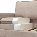 Sofa Beige 126 x 81 x 87,5 cm Polyester