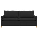 Sofa Sort 196 x 81 x 87,5 cm Stof