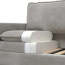 Sofa Lysegrå 196 x 81 x 87,5 cm Fløjl