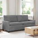 Sofa Mørkegrå 196 x 81 x 87,5 cm Fløjl