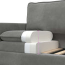 Sofa Mørkegrå 196 x 81 x 87,5 cm Fløjl