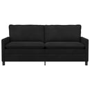 Sofa Sort 196 x 81 x 87,5 cm Fløjl