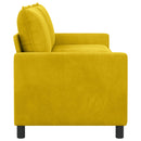 Sofa Gul 196 x 81 x 87,5 cm Fløjl