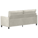 Sofa Cremefarvet 196 x 81 x 87,5 cm Fløjl