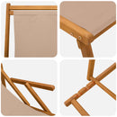 Foldestol 3 position Massiv Eucalyptus Træ Gråbrun