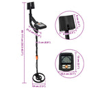 Metal detektor med LCD-display 3 modeller 19 cm spole Sort