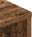 Opbevarings senggavl med LED Gammelt træ Konstrueret træ