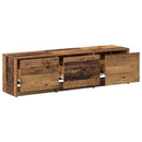 TV-bord med LED Gammelt træ 140 x 34 x 40 cm Konstrueret træ