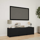 TV-bord med LED 140 x 34 x 40 cm Sort Konstrueret træ