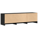 TV-bord med LED med LED Sort 140 x 34 x 40 cm Konstrueret træ