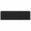TV-bord med LED 140 x 34 x 40 cm Sort Konstrueret træ