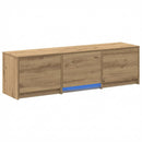 TV-bord med LED Artisan eg 140 x 34 x 40 cm Konstrueret træ