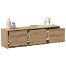 TV-bord med LED Artisan eg 140 x 34 x 40 cm Konstrueret træ