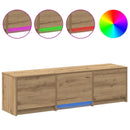 TV-bord med LED Artisan eg 140 x 34 x 40 cm Konstrueret træ