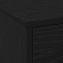 TV-bord med LED Sort Eg 140 x 34 x 40 cm Konstrueret træ
