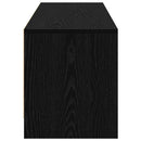 TV-bord med LED Sort Eg 140 x 34 x 40 cm Konstrueret træ