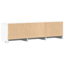 TV-bord med LED 140 x 34 x 40 cm Hvid Konstrueret træ