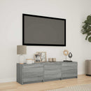 TV-bord med LED 140x34x40 cm Grå Sonoma Konstrueret træ