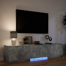 TV-bord med LED 165x34x40 cm Betongrå Konstrueret træ