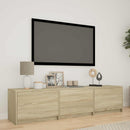 TV-bord med LED 165 x 34 x 40 cm Sonoma-eg Konstrueret træ