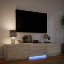 TV-bord med LED 165 x 34 x 40 cm Sonoma-eg Konstrueret træ
