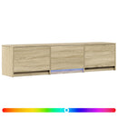 TV-bord med LED 165 x 34 x 40 cm Sonoma-eg Konstrueret træ