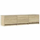 TV-bord med LED 165 x 34 x 40 cm Sonoma-eg Konstrueret træ