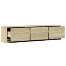 TV-bord med LED 165 x 34 x 40 cm Sonoma-eg Konstrueret træ