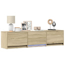 TV-bord med LED 165 x 34 x 40 cm Sonoma-eg Konstrueret træ