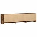 TV-bord med LED 165 x 34 x 40 cm Røget eg Konstrueret træ