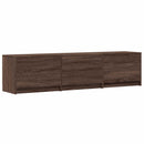 TV-bord med LED Brun eg 165 x 34 x 40 cm Konstrueret træ